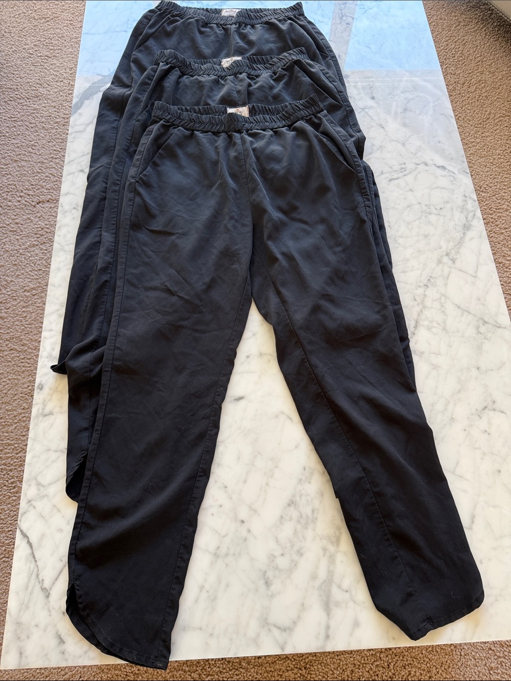Lot of 3 pair Marine Layer black pants. Size XS